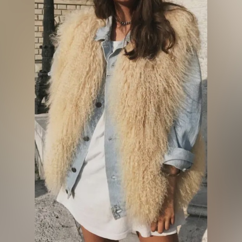 Shearling Mongolian fur - Picture 6 of 7